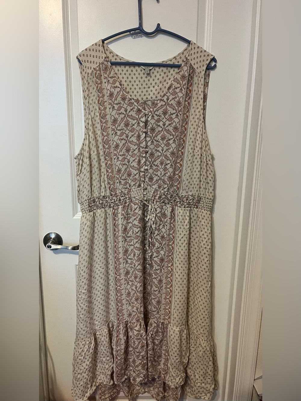 Lucky Brand Cream Boho Maxi Dress